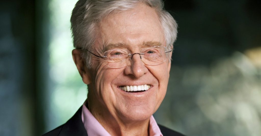 Charles Koch Chairman/CEO Koch Industries. 8th richest businessman in 2019